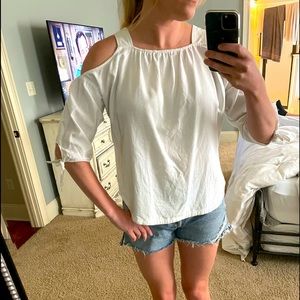 White madewell sleeve shirt